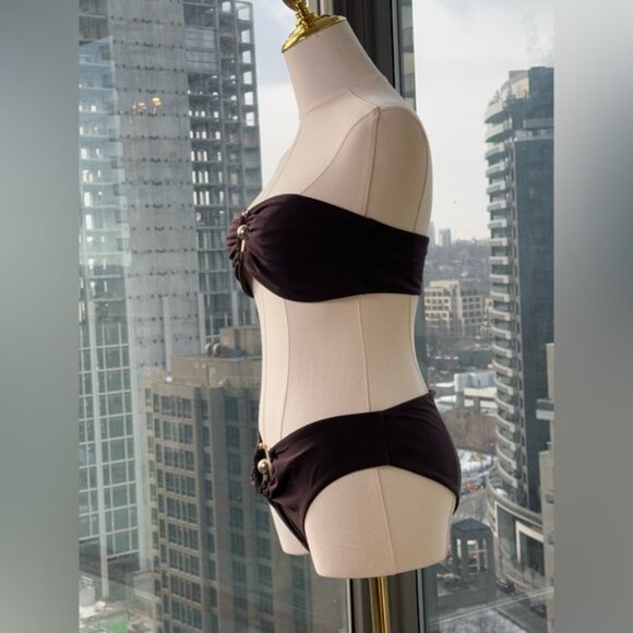 🆕 CHRISTOPHER ESBER 🧿 NWOT Brown Orbit Bikini Set - Sz AU 10 / US 6 - Picture 10 of 16